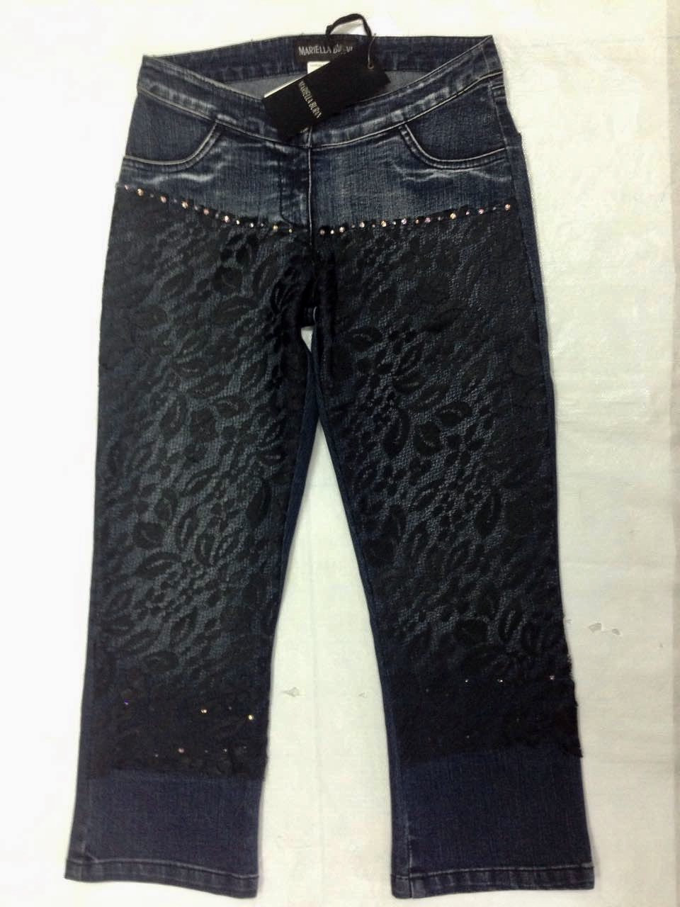 Бриджі джинсові темно-сині для дівчинки підлітка Mariella Burani, фото 1