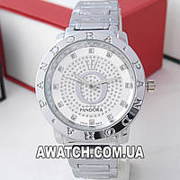 Женские кварцевые наручные часы Pandora 6301-3 / Пандора на металлическом браслете серебристого цвета