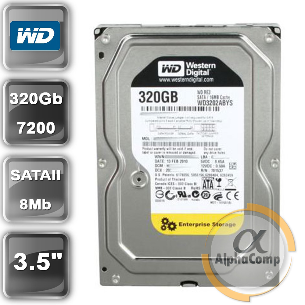 Жорсткий диск 3.5" 320 Gb WD WD3202ABYS (8Mb/7200/SATAII) БУ