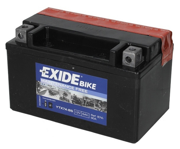 Акумулятор сухозаряджений AGM 6Ah 90A EXIDE ETX7A-BS YTX7A-BS, фото 1