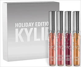 Набір рідких помад Matte Liquid Lipstick Kylie Holiday Edition 4 кольори
