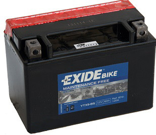 Акумулятор сухозаряджений AGM 8Ah 120A EXIDE ETX9-BS YTX9-BS