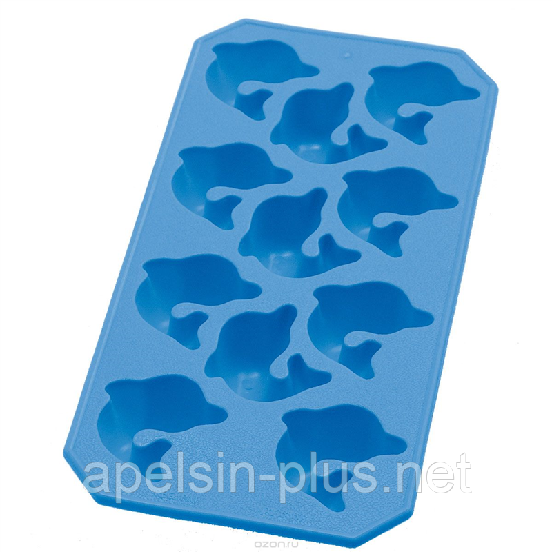 Силіконова форма для льоду Дельфіни на 11 комірок, фото 1