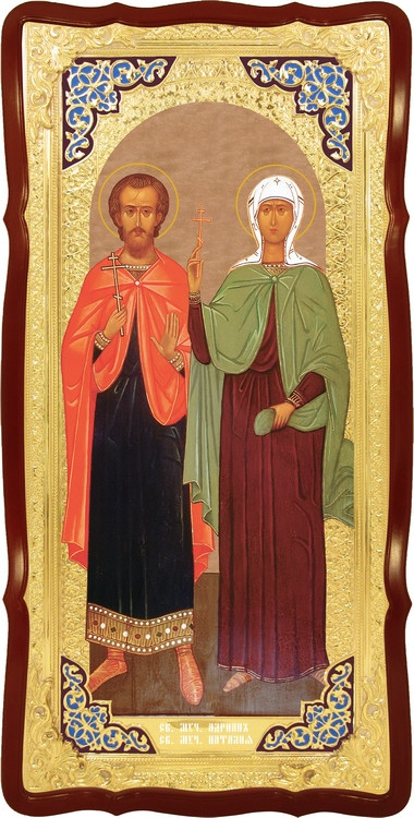 Церковна ікона - Святі Адріан і Наталія