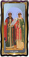 Святые Петр и Феврония настенная церковная икона
