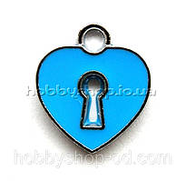 Підвіска з емаллю Серце маленьке (1,8*1,5 см)