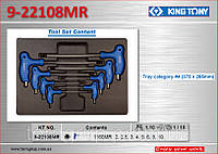Набор L-образных шестигранников (2-10) 8 пр., KING TONY 9-22108MR.