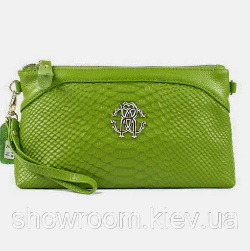 Клатч - сумка в стилі Roberto Cavalli (салатовий колір)