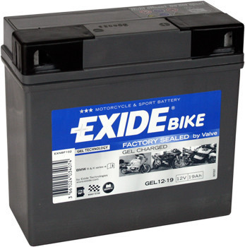 Аккумулятор гелевый залитый и заряженный 19Ah 170A EXIDE GEL12-19 BRP/BMW - фото 7 - id-p571388774