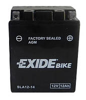 Аккумулятор залитый и заряженный AGM 12Ah 210A EXIDE SLA12-14 = AGM12-14