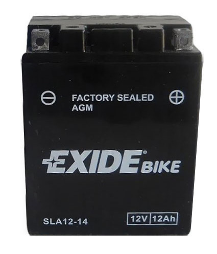 Аккумулятор залитый и заряженный AGM 12Ah 210A EXIDE SLA12-14 = AGM12-14 - фото 1 - id-p571395252