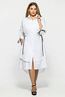 Женское модное платье Евгения цвет белый размер 52-58 / больших размеров