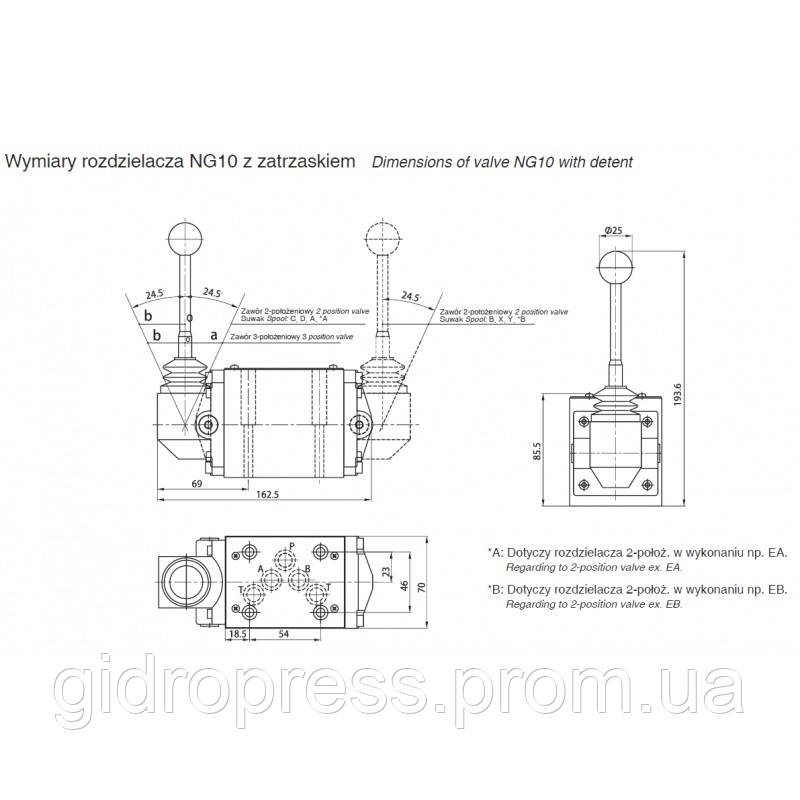 Гидрораспределитель плитового монтажа с ручным управлением - ED2 HP-MF-4WMM6 - фото 5 - id-p571727213