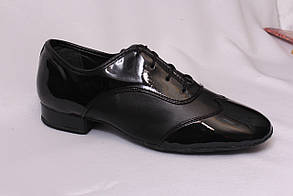 Чоловічі танцювальні туфлі (шкіра +лак) 92108