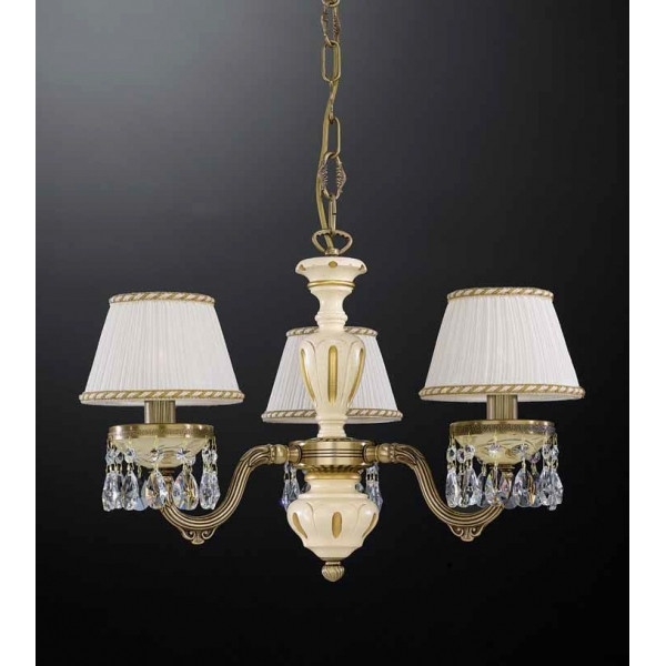 Люстра RECCAGNI ANGELO L 6606/3 br.arte/dec.rose/ plisse/trasp