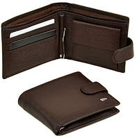 Чоловічий гаманець з затискачем для купюр Dr.Bond M13-1 Brown натуральна шкіра