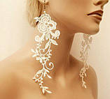 Пов'язка для волосся. М'ятний колір. Аксесуар, обідок для волосся мереживо, квіти. Ручна робота., фото 8