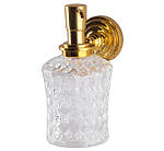 Золотий настінний дозатор для рідкого мила KUGU Versace Antique 214G, фото 4