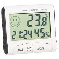 Цифровий гігрометр DC102 термометр, години,будильник
