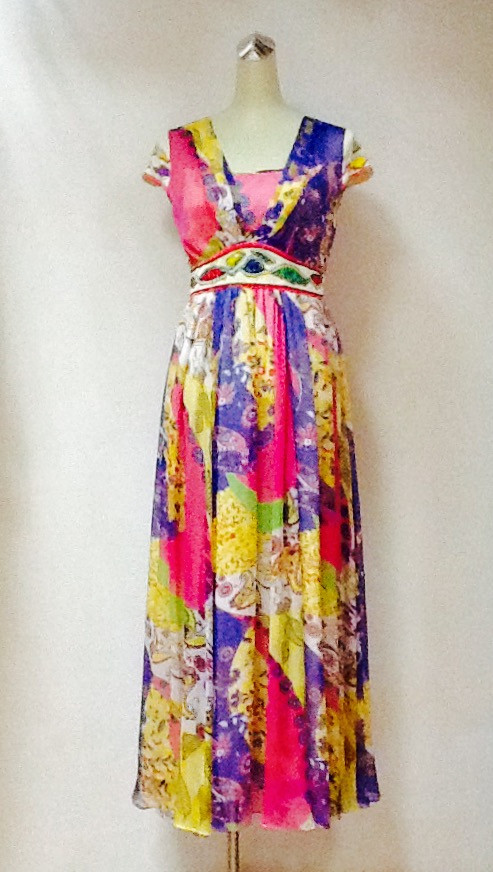 Платье женское шелк цветное длинное в пол - фото 1 - id-p571716530