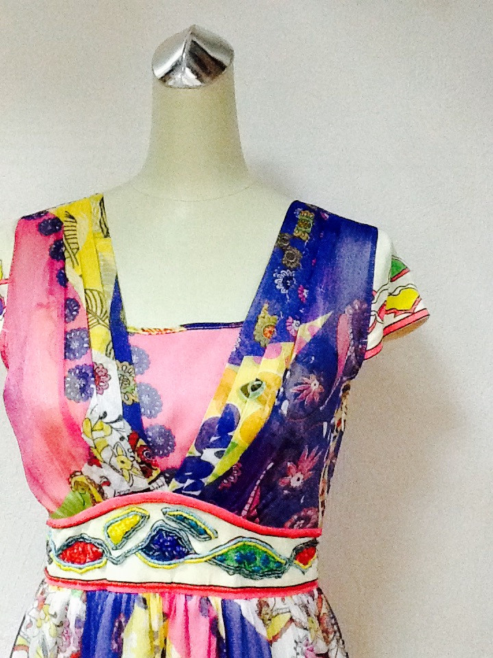 Платье женское шелк цветное длинное в пол - фото 4 - id-p571716530