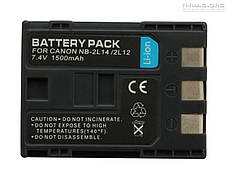 Акумулятор для відеокамери Сanon BP-2L12, 1500 mAh., фото 3