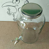 Лимонадниця (Діспенсер для лимонаду) 4,25 л. (срібний кран і срібна кришка), фото 7