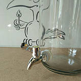 Лимонадниця (Діспенсер для лимонаду) 4,25 л. (срібний кран і срібна кришка), фото 6