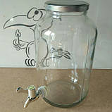 Лимонадниця (Діспенсер для лимонаду) 4,25 л. (срібний кран і срібна кришка), фото 5