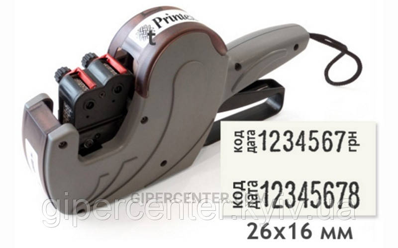 Етикет-пістолет Printex Z20 Alfa (10 букв. і цифр. + 10 цифр. симв.)