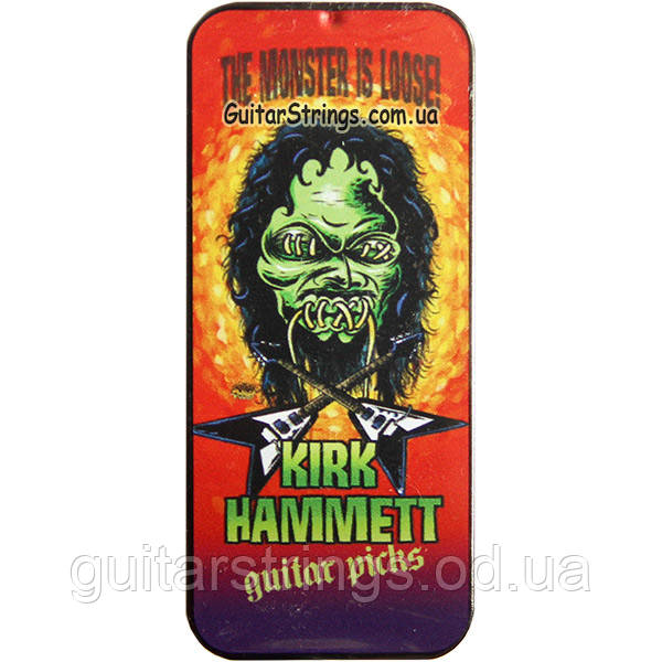 Медіатори Dunlop KH01T088 Kirk Hammett Signature Monster Pick Tin 0.88 mm 6 pcs, фото 1