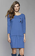 Женское трикотажное платье Lolita Zaps синего цвета. Размеры 42-52