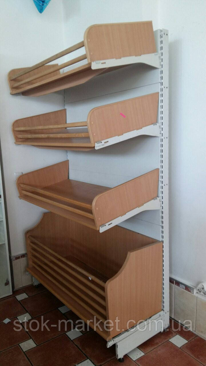 Хлібний стелаж б/у, торговий хлібний стелаж., фото 1