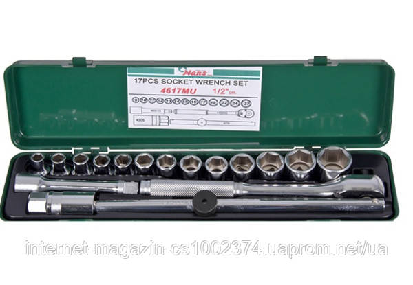 Набір головок Hans 4617MU (1/2", 17 предметів)