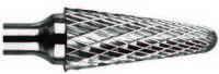 Борфреза твердосплавная коническая с закругленным концом (тип L) 12.0 мм хвостовик 6мм перекрестная насечка