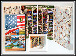 КАПСУЛЬНИЙ АЛЬБОМ ДЛЯ МІНЕТ СЕРІЇ "НАЦІЙАЛЬНІ ПАРКИ США" НА 56 ЯЧЕЕК!