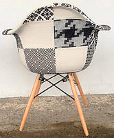 Крісло Eames DAW AC-018WB Patchwork #2, дерев'яні ноги, дизайн Charles & Ray Eames, фото 9