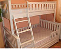 Ліжко двоповерхове три спальних місця дерев'яне Жасмин (лак), фото 4