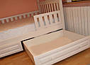 Ліжко двоповерхове три спальних місця сімейне дерев'яне Жасмин (біле), фото 3