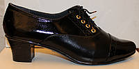 Жіночі туфлі великого розміру шкіряні на шнурках, жіночі туфлі 38-43 від виробника модель ВБ4002шн
