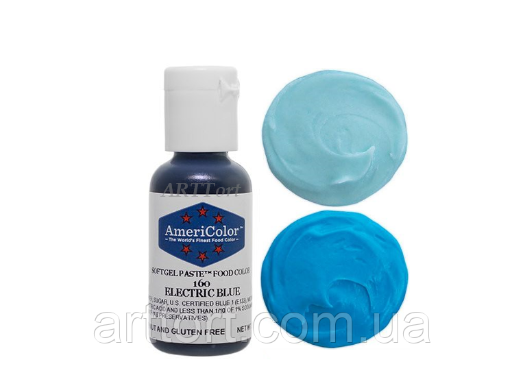Фарба AmeriColor Electric Blue, Синій 21 грам