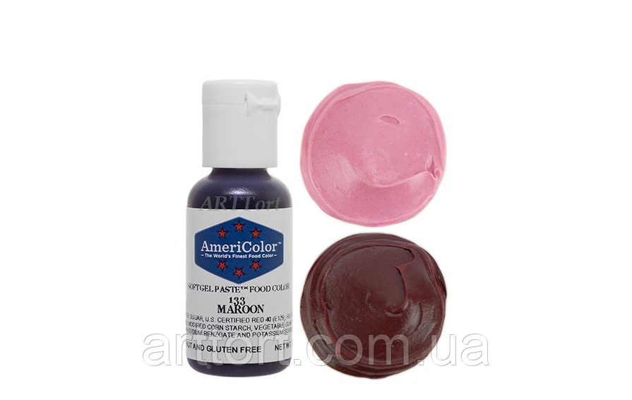 Барвник AmeriColor Maroon, Темно-бордовий 21 грам