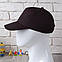 Чорна однотонна кепка на липучці (Комфорт), фото 2
