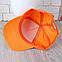 Жовтогаряча однотонна кепка на липучці (Комфорт), фото 5