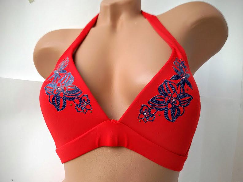 Купальник жіночий роздільний 85С TCM Tchibo. Червоний, фото 1