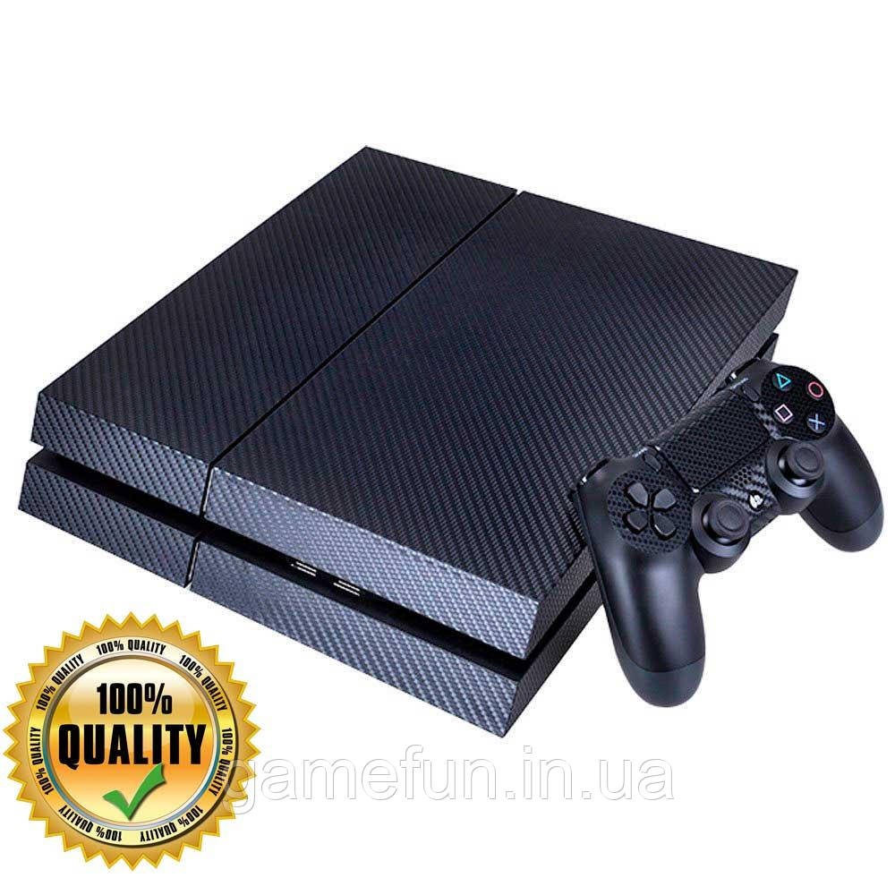 PS4 вінілові наклейки карбон (Преміум)