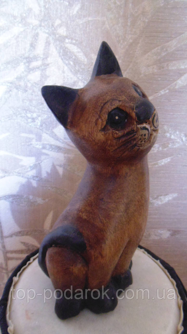 Статуэтка Кошка тиковая высота 15 см - фото 5 - id-p39553874