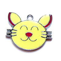 Підвіска з емаллю Кіт (2,6*2,2 см)