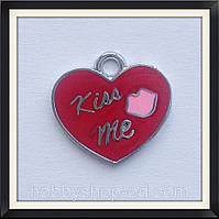 Підвіска з емаллю Серце (2*2,1 см)
