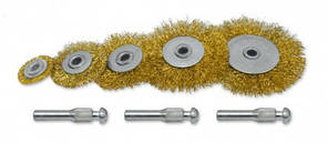 Набір щіток-крацовок дискових 26-76 мм для дриля, 5 шт.